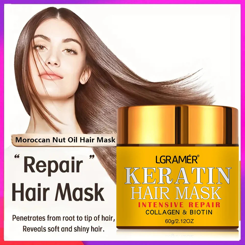 Biotin Collagen Keratin Hair Repair Mask Deep Treatment for Dry & Damaged Hair