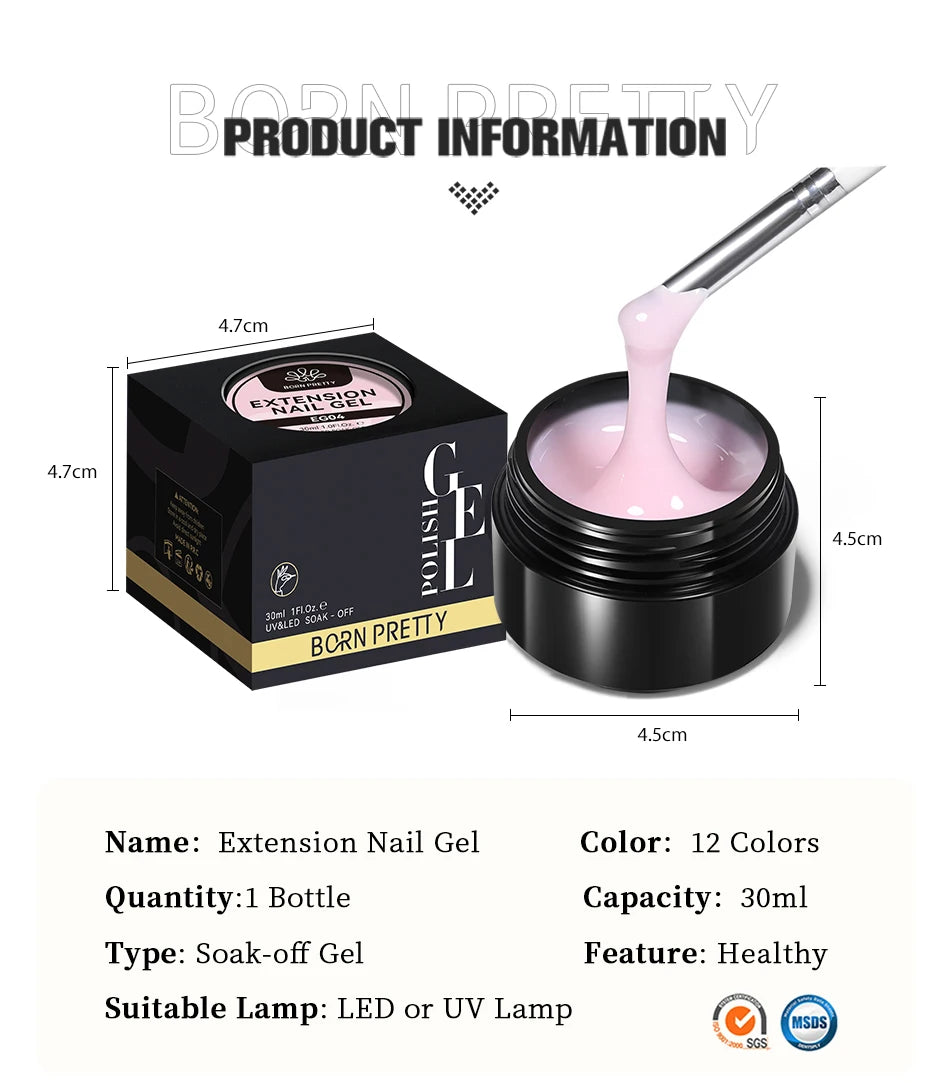 BORN PRETTY 30ml Milky White Builder Gel