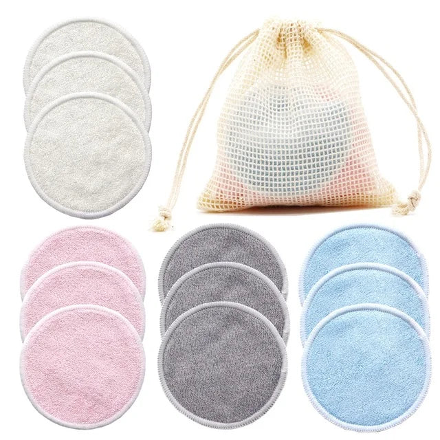 Greycord Beauty™ Reusable Bamboo Cotton Pads – 12-Pack - Greycord