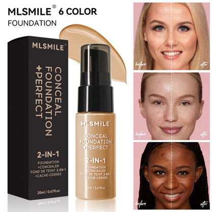 MLSMILE Flawless Matte Foundation – Full Coverage, Concealer Effect