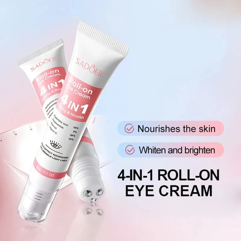 SADOER 4-in-1 Roll-On Radiance Eye Serum Brighten • Firm • Hydrate • Refresh - Greycord Beauty