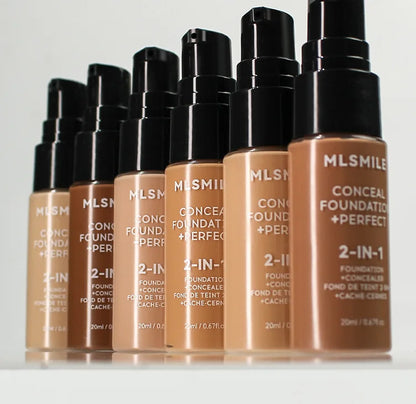 MLSMILE Flawless Matte Foundation – Full Coverage, Concealer Effect
