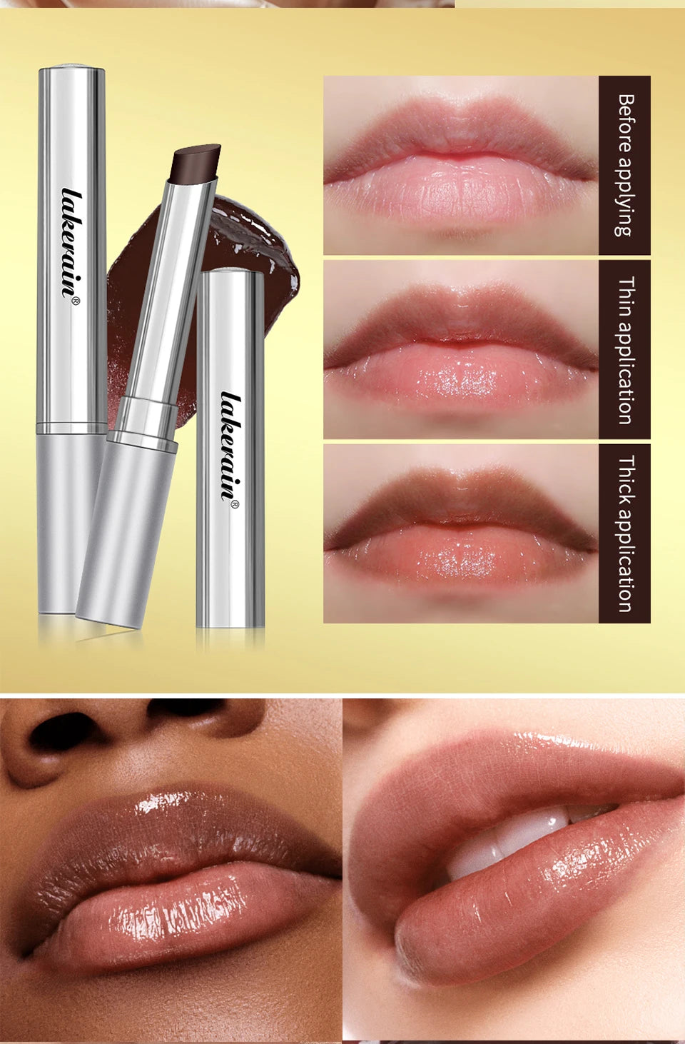 HoneyTint Plumping & Tinted Lip Balm – Exfoliates, Nourishes & Enhances Dark Lips - Greycord