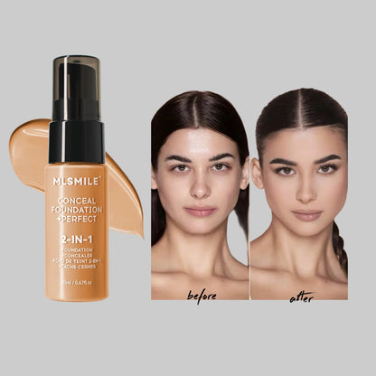 MLSMILE Flawless Matte Foundation – Full Coverage, Concealer Effect