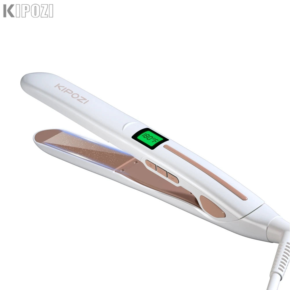 KIPOZI Titanium Pro Glide Flat Iron – Digital Smart Styler - Greycord