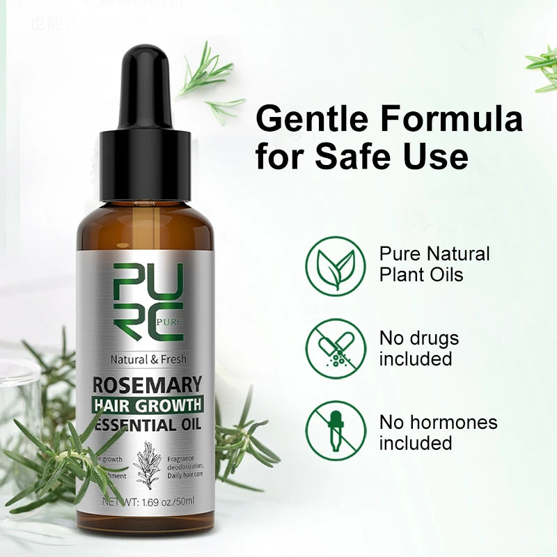 PURC Rosemary Hair Growth, Anti Hair Loss, Scalp Treatment Oil - Greycord