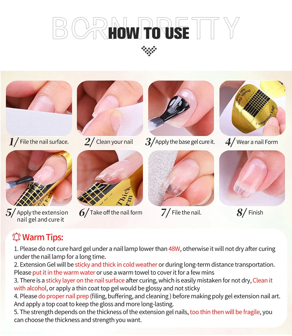 BORN PRETTY 30ml Milky White Builder Gel