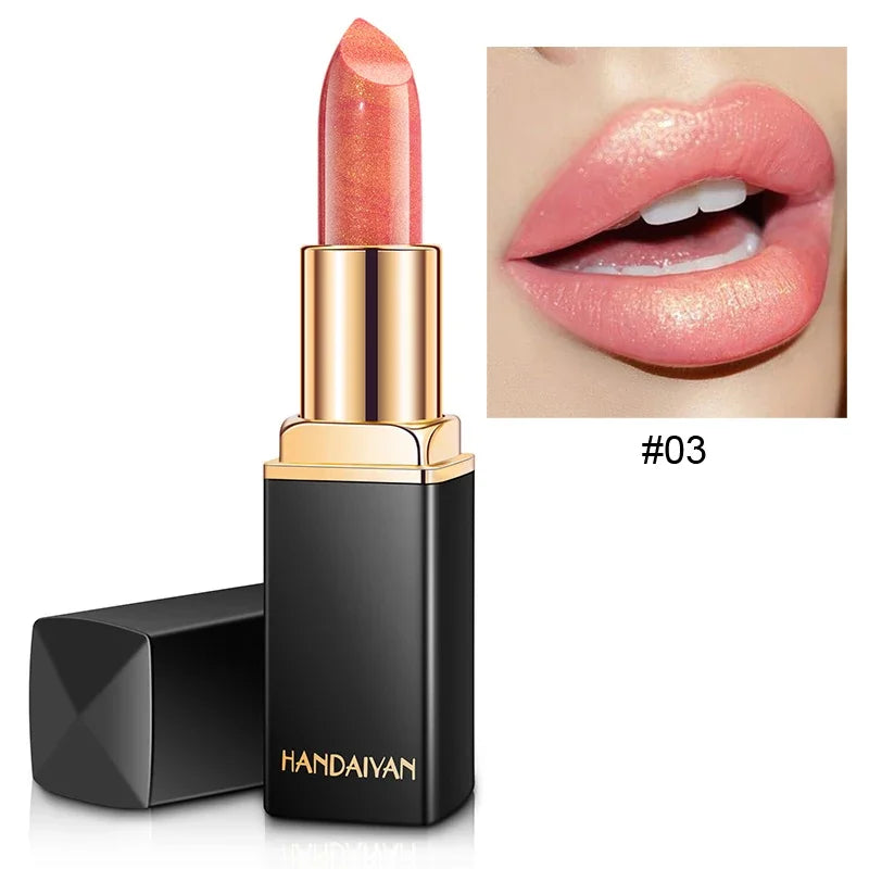 Handaiyan: GlamourShine Waterproof Nude Glitter Lipstick