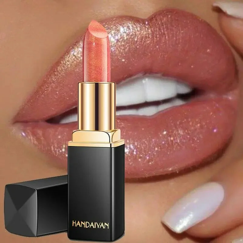 Handaiyan: GlamourShine Waterproof Nude Glitter Lipstick