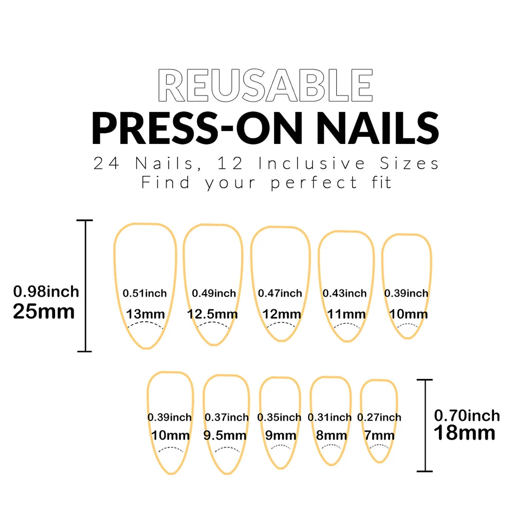 Greycord Beauty™ Celestial Couture – 24PC Press-On Nail Set - Greycord