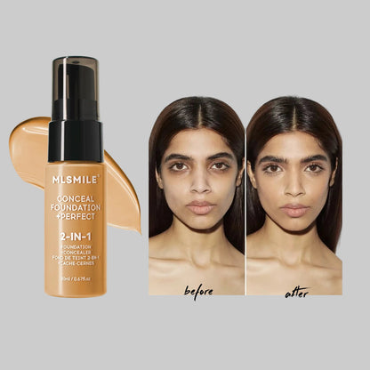 MLSMILE Flawless Matte Foundation – Full Coverage, Concealer Effect
