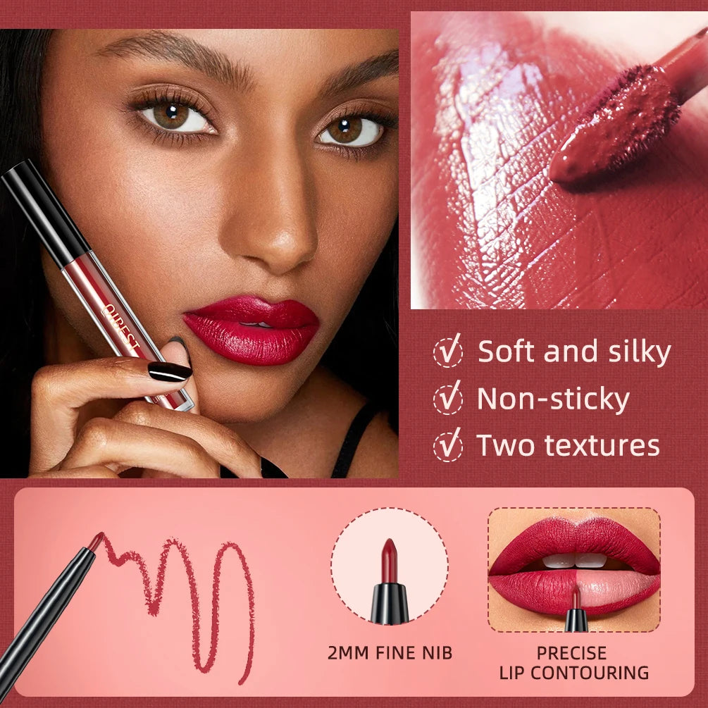 QIBEST Liquid Lipstick & Lip Liner Set