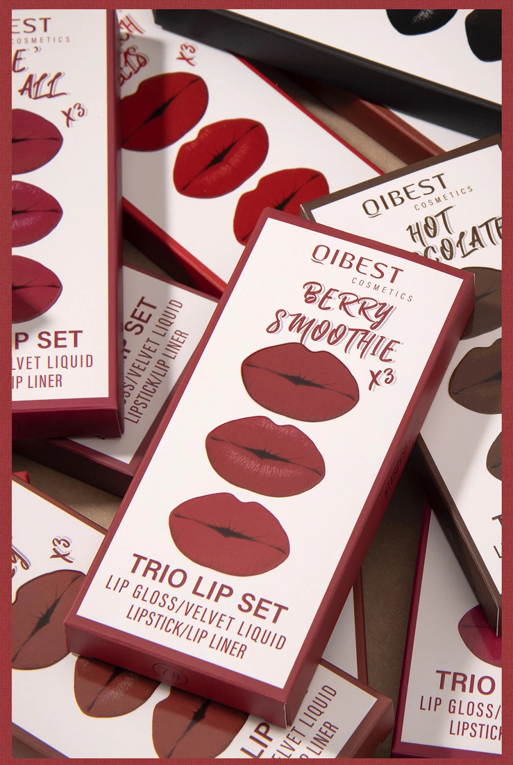 QIBEST Liquid Lipstick & Lip Liner Set