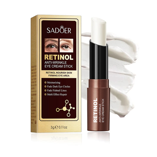 Retinol Eye Cream Stick, Reduces Dark Circles and Wrinkles, Moisturizes and Tightens The Eyes, Eye Cream
