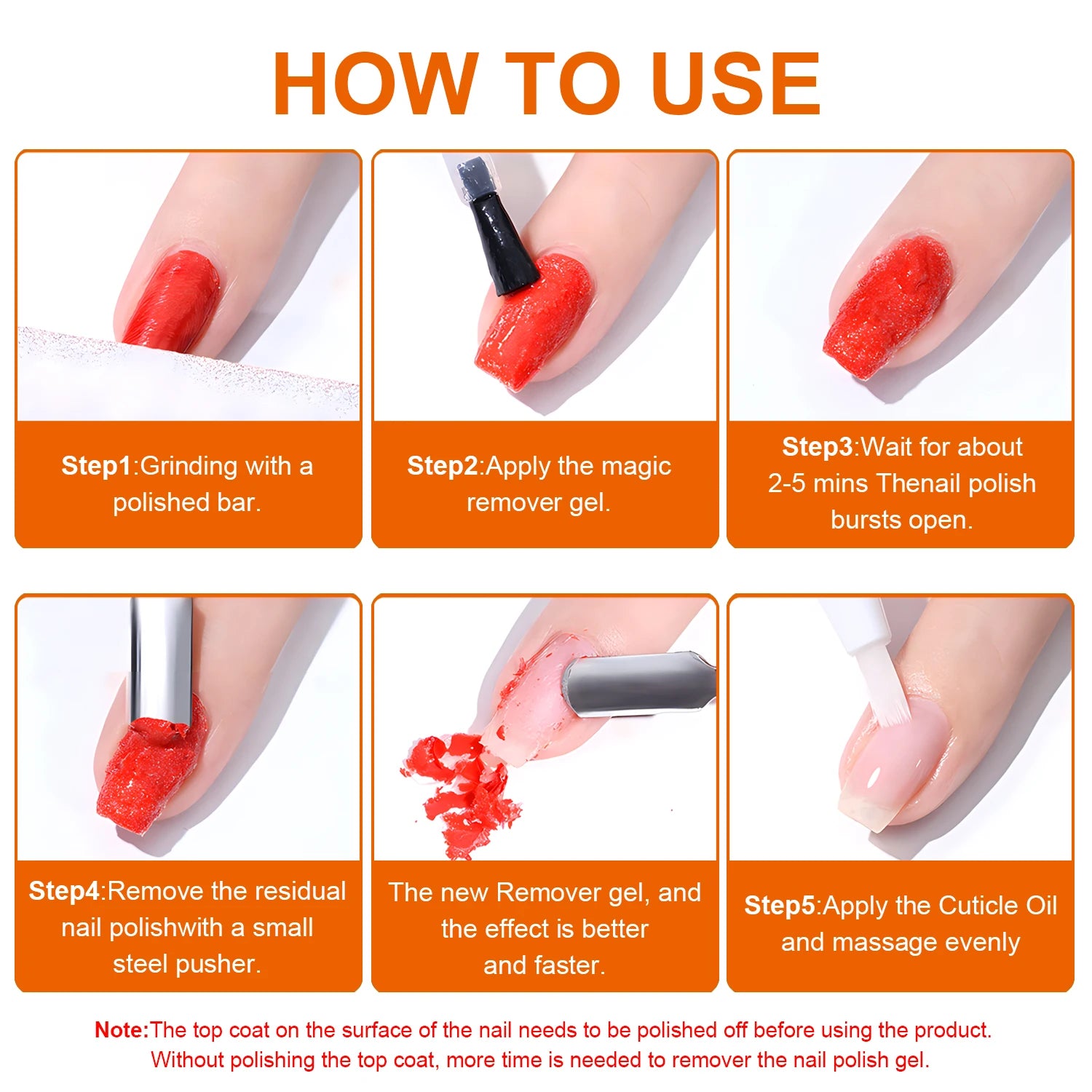 InstaOff Nail Gel Polish Remover Quick & Easy Polish Remover