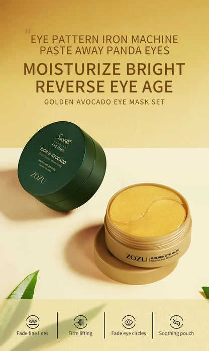 SADOER Golden Avocado Eye Patches – Anti-Dark Circles & Wrinkles (120pcs)