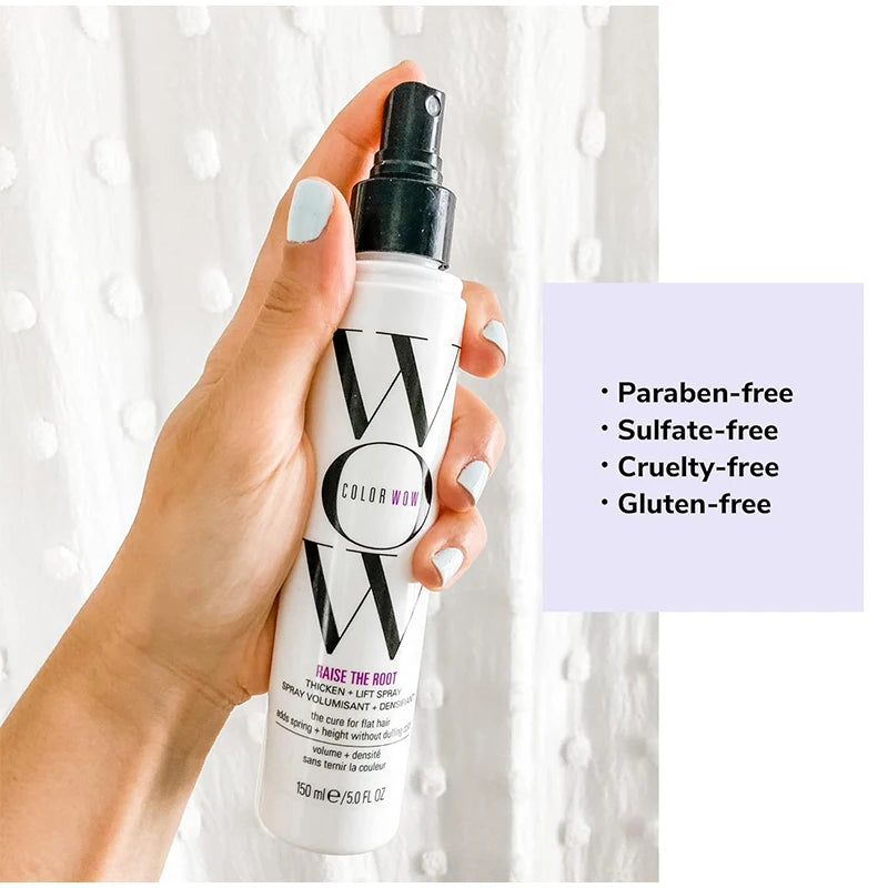 COLOR WOW Raise the Root Thicken + Lift Spray - All-Day Volume for Fine, Flat Hair without dulling color - Greycord