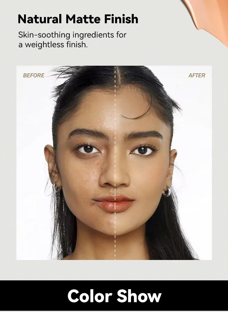 MLSMILE Flawless Matte Foundation – Full Coverage, Concealer Effect