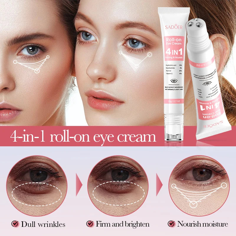 SADOER 4-in-1 Roll-On Radiance Eye Serum Brighten • Firm • Hydrate • Refresh - Greycord