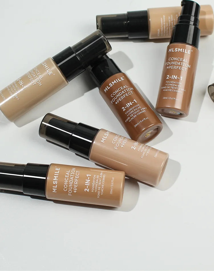 MLSMILE Flawless Matte Foundation – Full Coverage, Concealer Effect