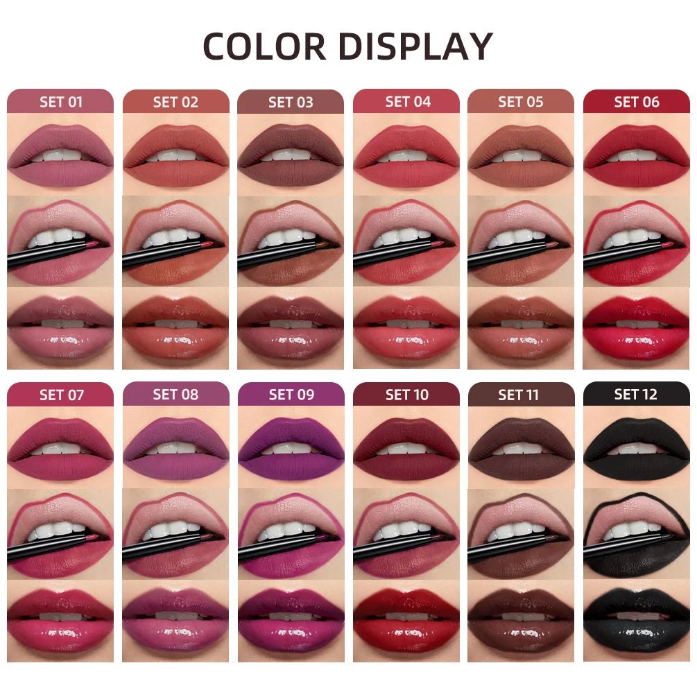Velvet Lip & Define Liquid Lipstick & Liner Set - Greycord BeautyGreycord Beauty