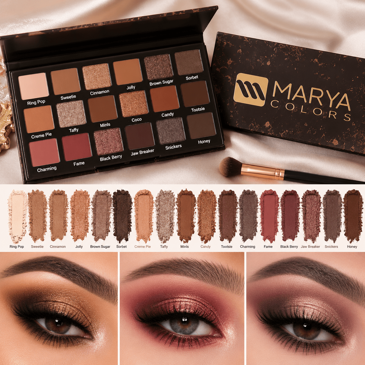 Marya's 18-Color Eyeshadow Palette - Greycord BeautyGreycord Beauty