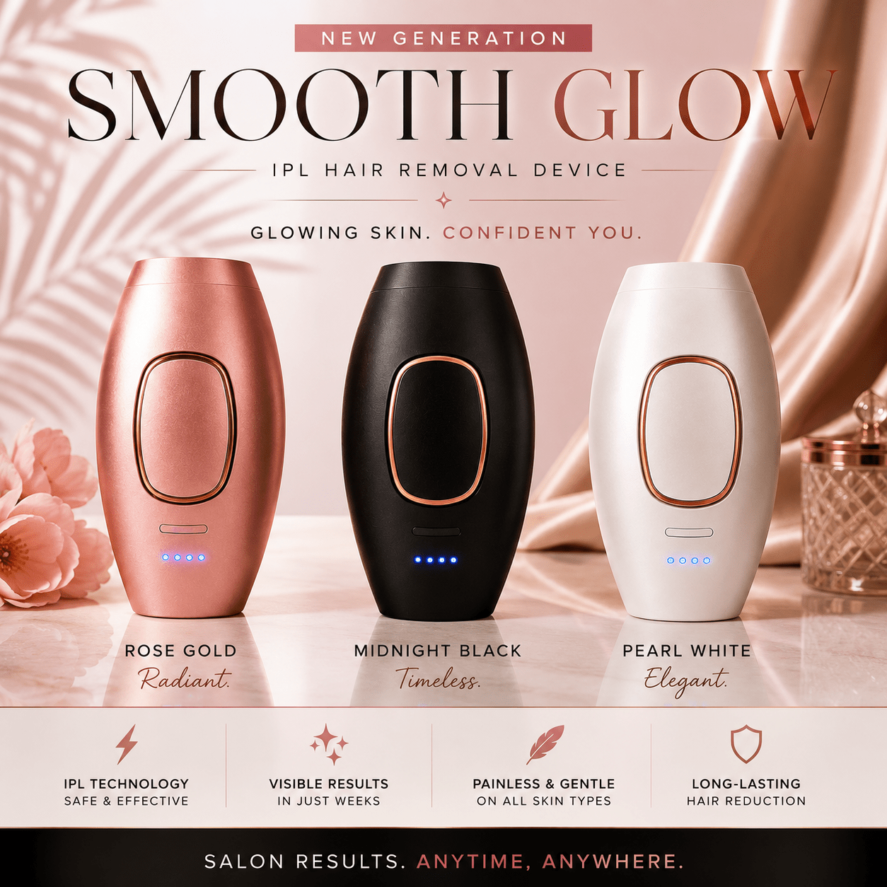 SMOOTH GLOW. Your At Home Laser Hair Removal System - Greycord BeautyGreycord Beauty